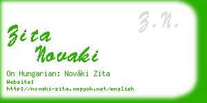 zita novaki business card